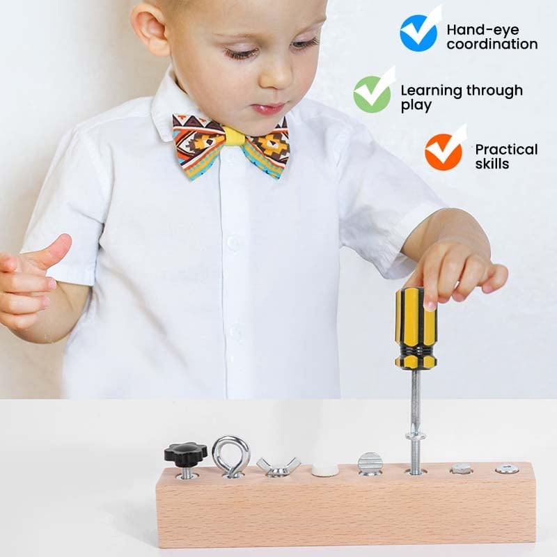 Educational Screw-Tightening Busy Board