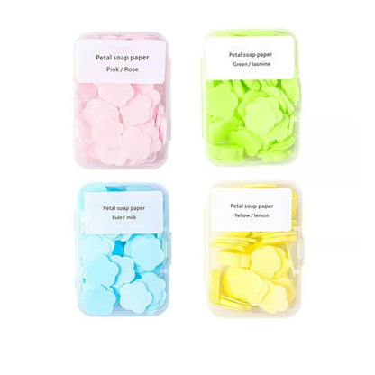Petal Soap Paper Sheets(4 Boxes) – Lightweight Floral Hand Wash For Travel & Daily Use