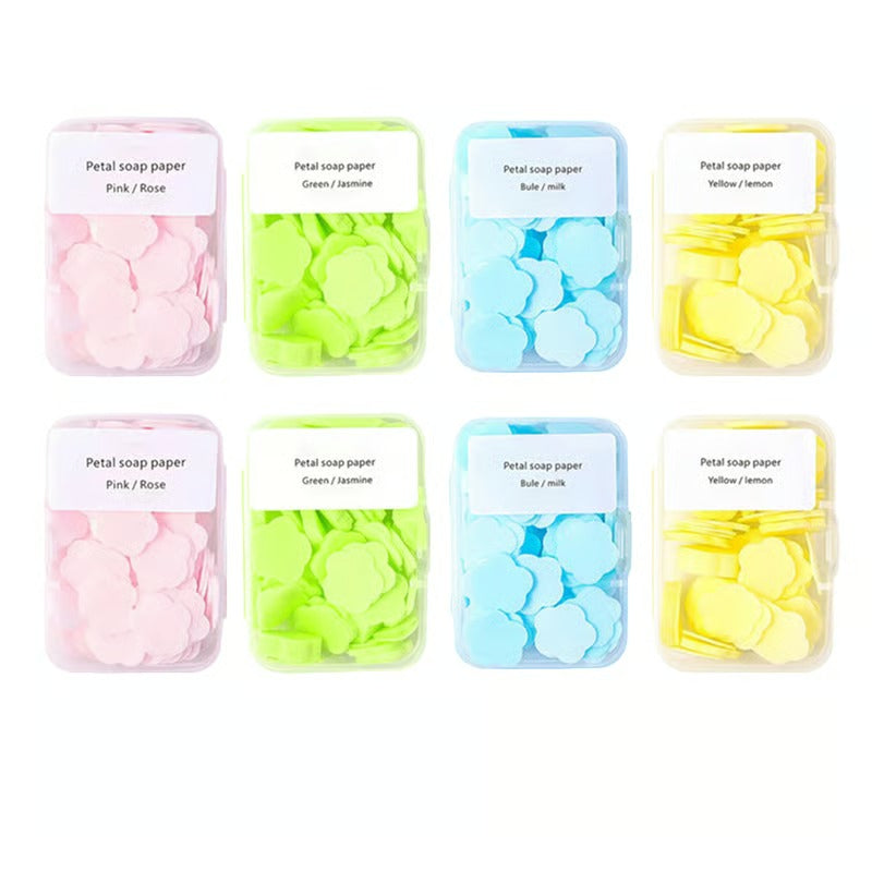 Petal Soap Paper Sheets(4 Boxes) – Lightweight Floral Hand Wash For Travel & Daily Use