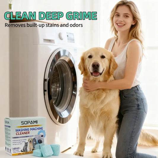 Eco-Friendly Washing Machine Cleaner Fights Pet Odors