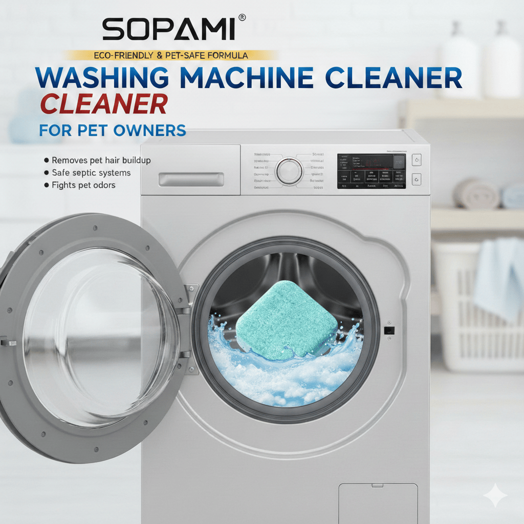 Eco-Friendly Washing Machine Cleaner Fights Pet Odors