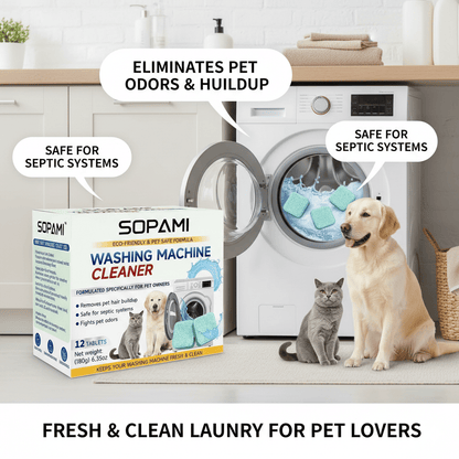 Eco-Friendly Washing Machine Cleaner Fights Pet Odors