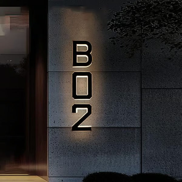 Solar Lighted House Numbers For Outside