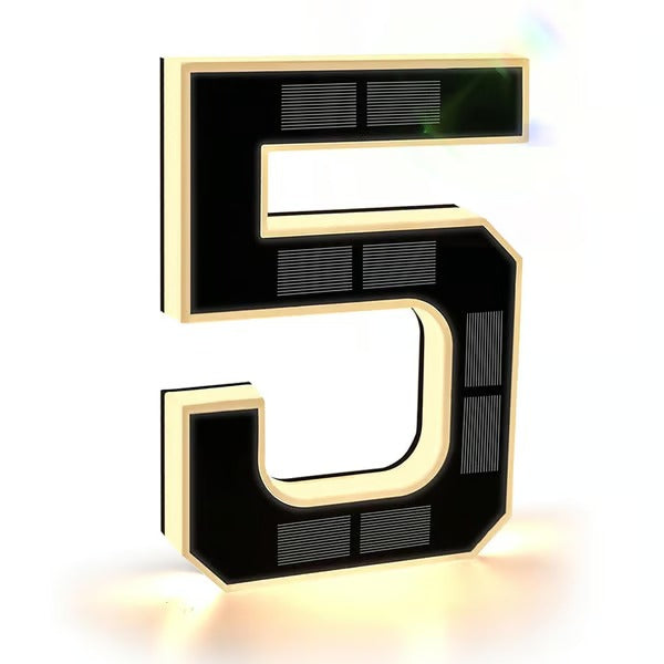 Solar Lighted House Numbers For Outside