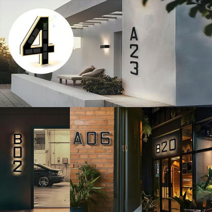 Solar Lighted House Numbers For Outside