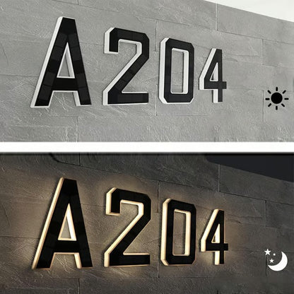 Solar Lighted House Numbers For Outside